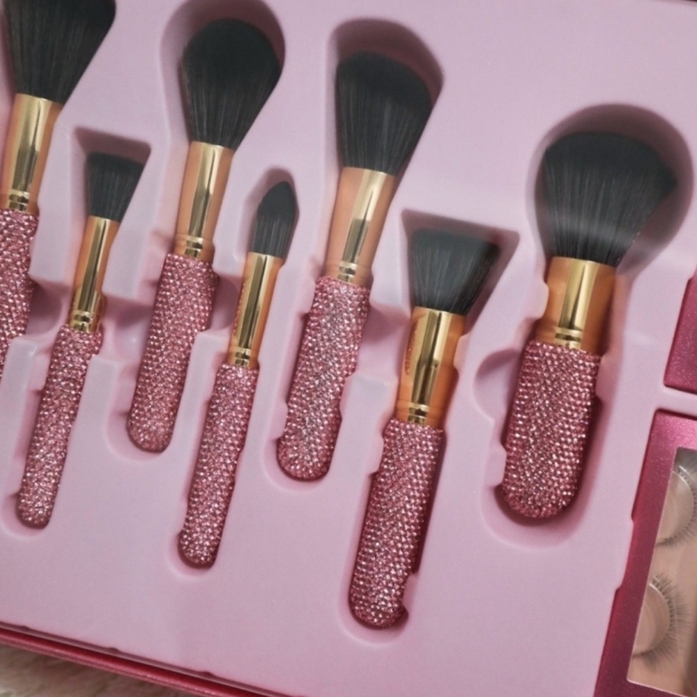 ✨️💕 Blush Glitz & Glam | 30pc Essentials Collection Brush Set pink ✨️💕 - Picture 2 of 9